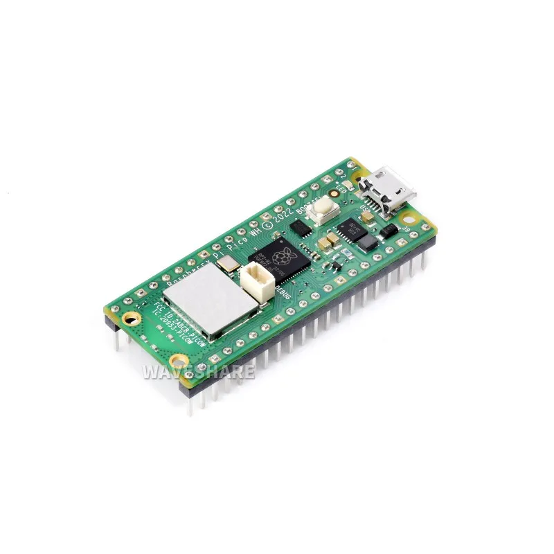 Raspberry Pi Pico WH Microcontroller Board, Built-in WiFi, Based on Official RP2040 Dual-core Processor