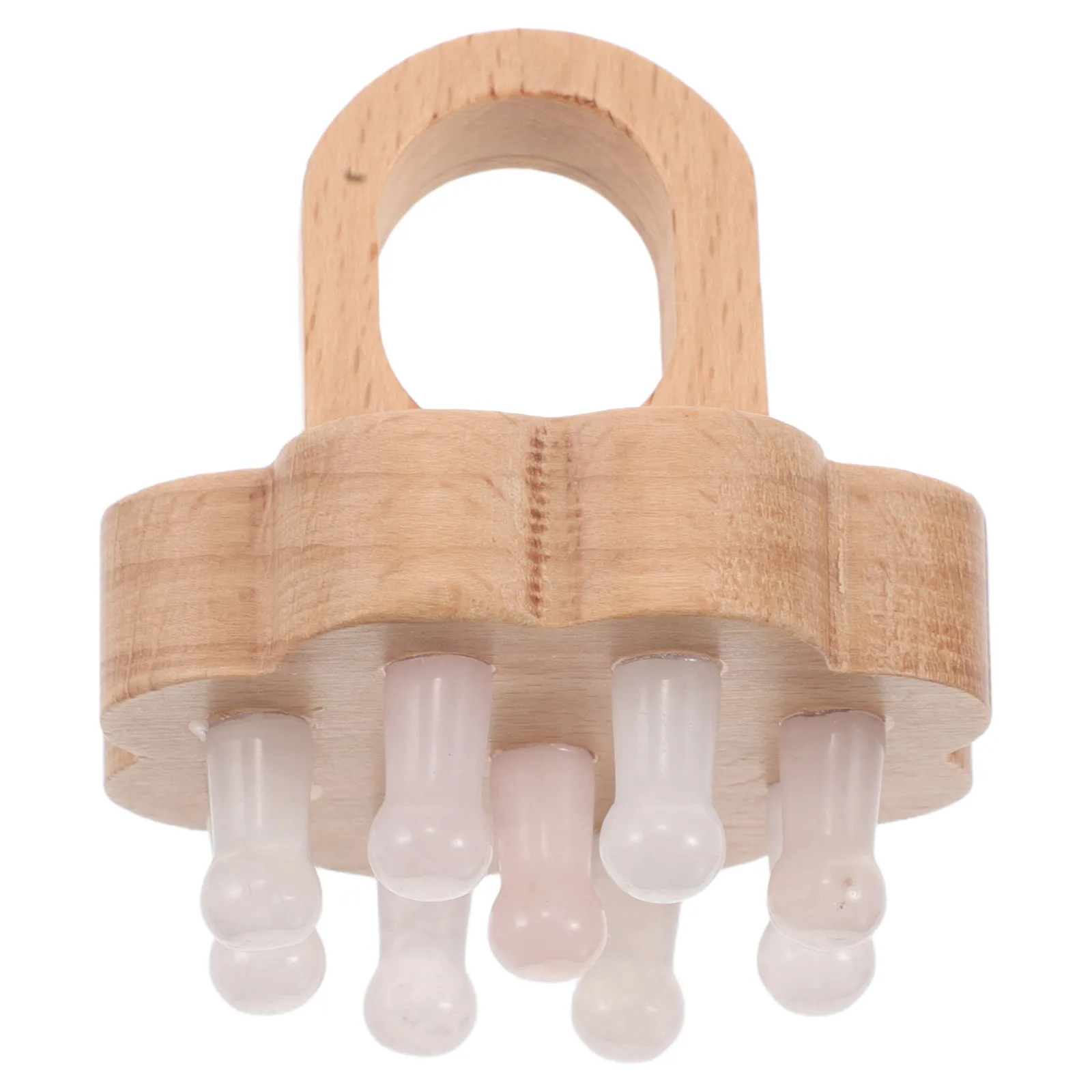 

Scalp Massager Comb with Natural Quartz Gentle Wide Tooth Design for Hair Detangling Oil Control Home Office Travel Use