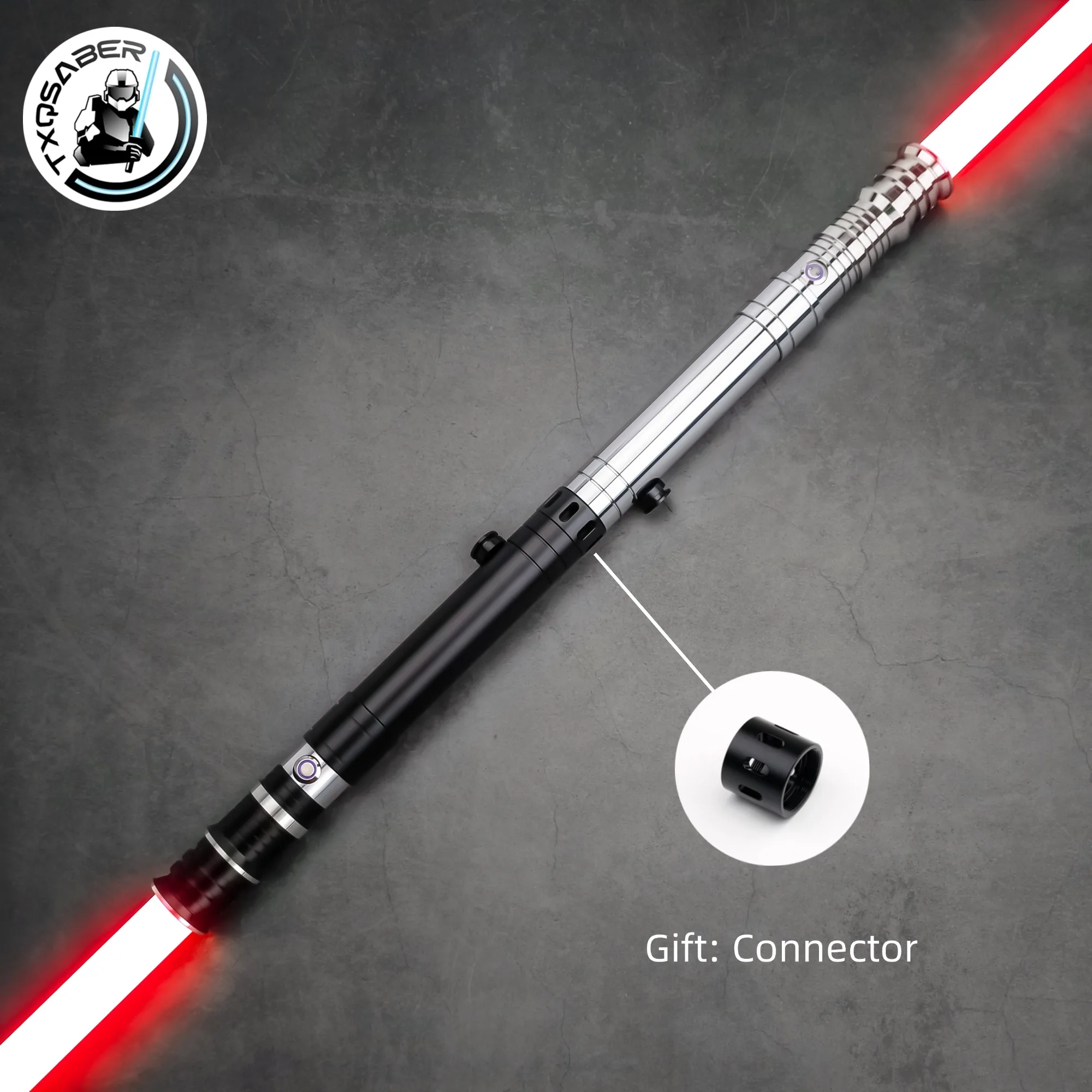 

TXQSABER Double-edged E11 Lightsaber Heavy Dueling RGB Gesture Control Metal Hilt Toys Cosplay Gift Laser Light Jedi Saber Sword