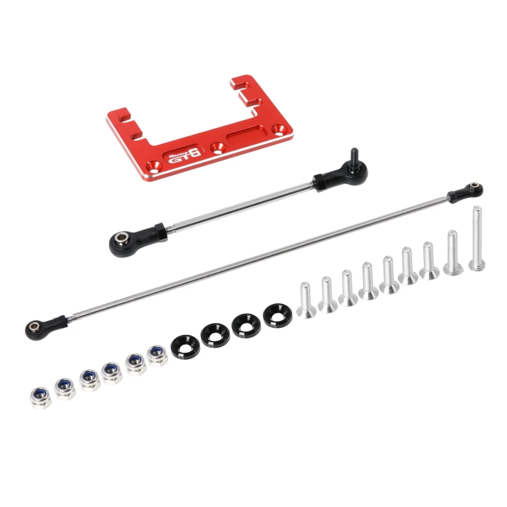 

GTB CNC Aluminum Steering Servo Mount W/ SS Rods for 1/8 RC Car Kyosho FOXX Mad Force Part