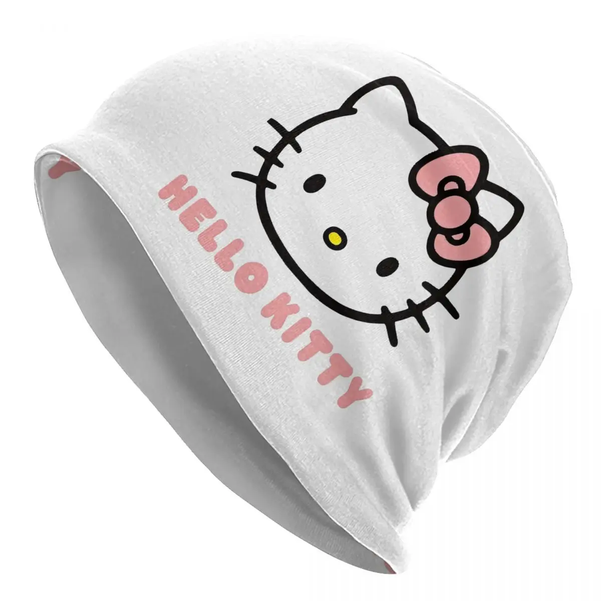 

Милые шапки с логотипом Hello Kitty, повседневные уличные шапочки Skullies, летняя многофункциональная кепка унисекс