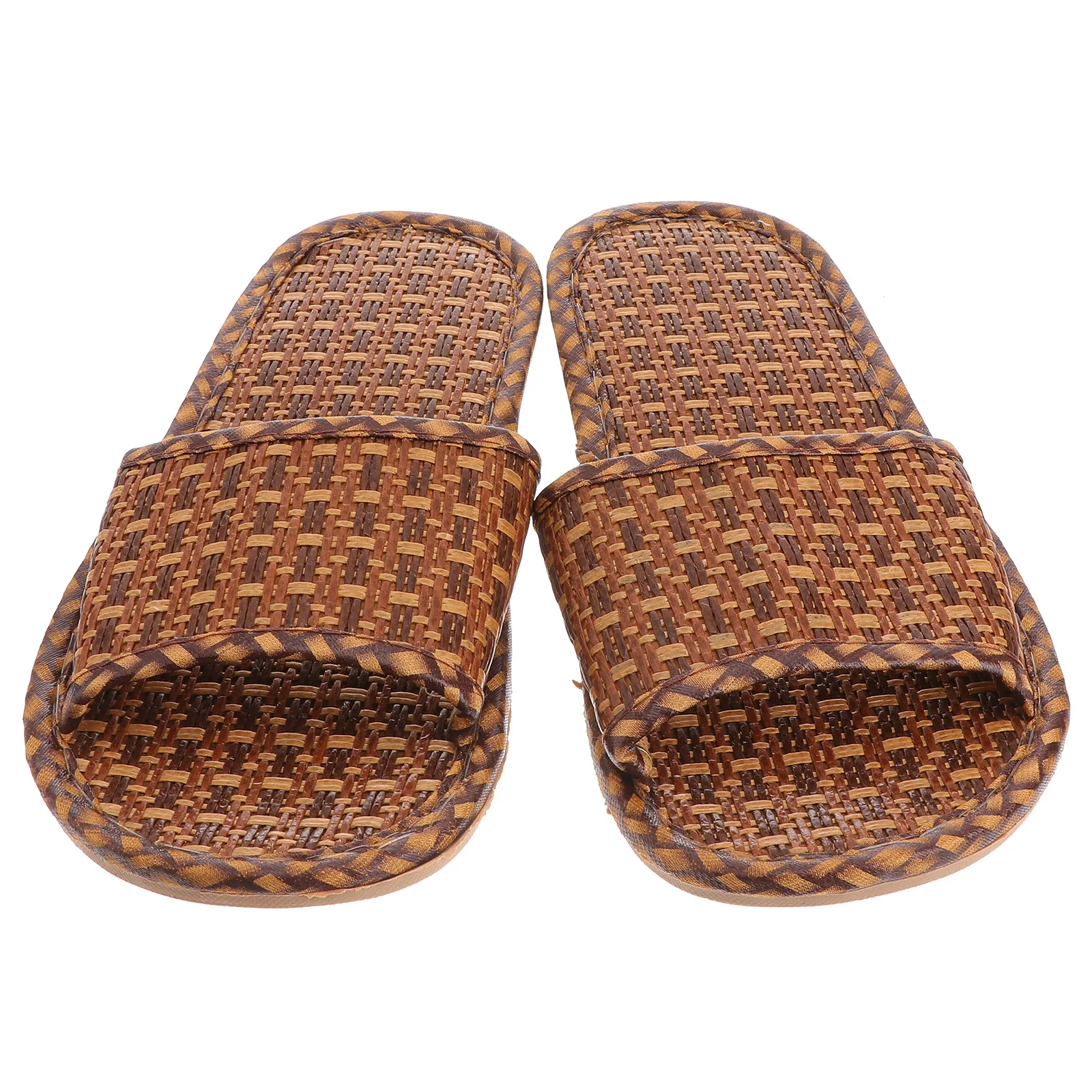 

Rattan Grass Sandals Simple Slipper Men Daily House Slippers for Bamboo Summer Take Bath Home