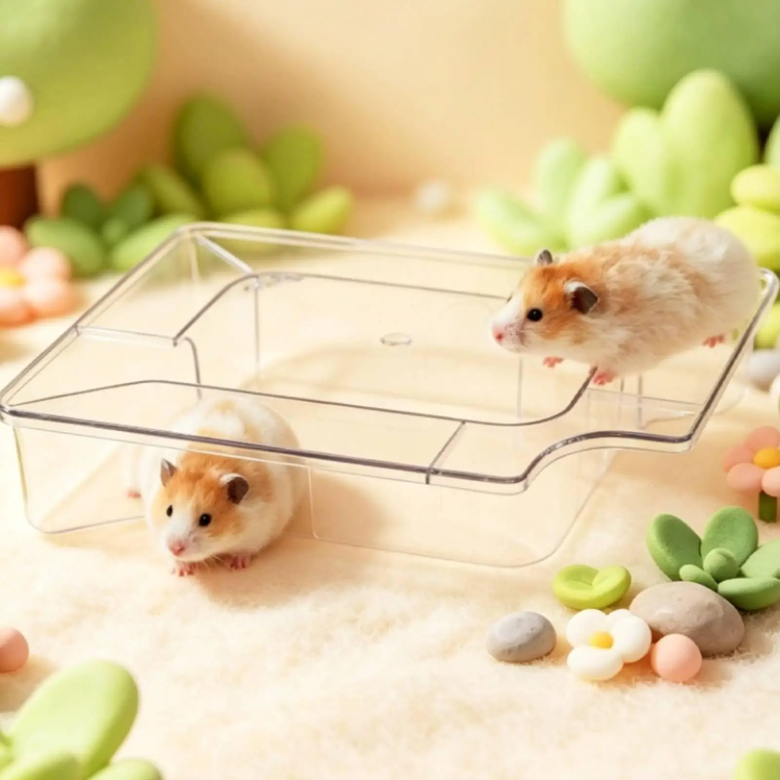 Small Pet Accessory Bite-safeSafe Hamster Platform with Tunnel Sleek