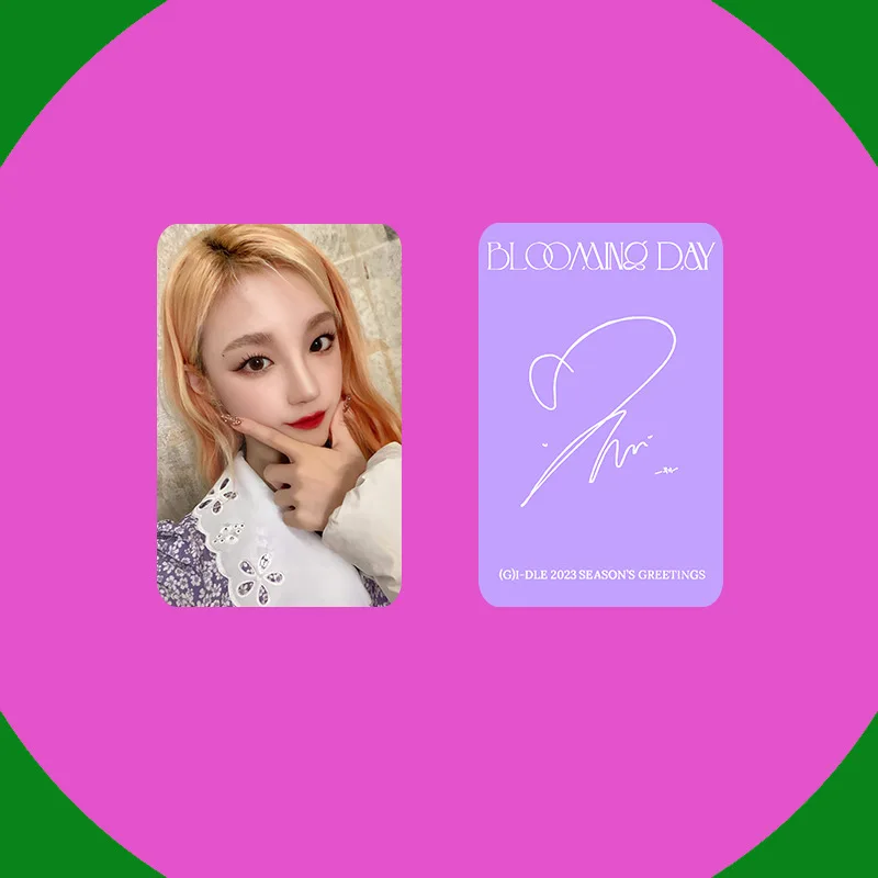 KPOP (G)I-DLE 2023 SEASONS GREETINGS Photocards MiYeon YuQi SoYeon Two-Sided Bright Film LOMO Cards Neverland Fans Collections