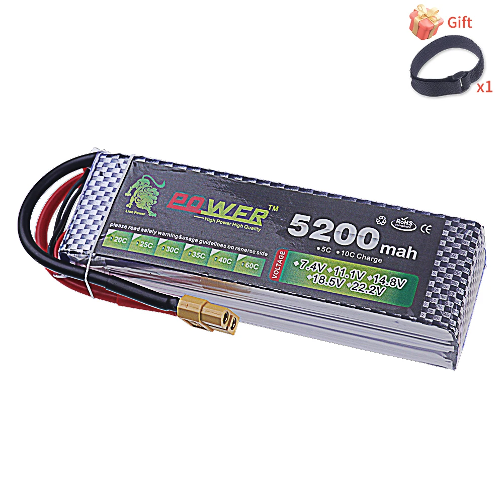 Batteria Lipo 14.8V 4S 4200mAh 5200mAh 7200mAh XT60 Deans T per giocattoli RC auto da corsa FPV Quadcopter elicottero Drone batteria di ricambio