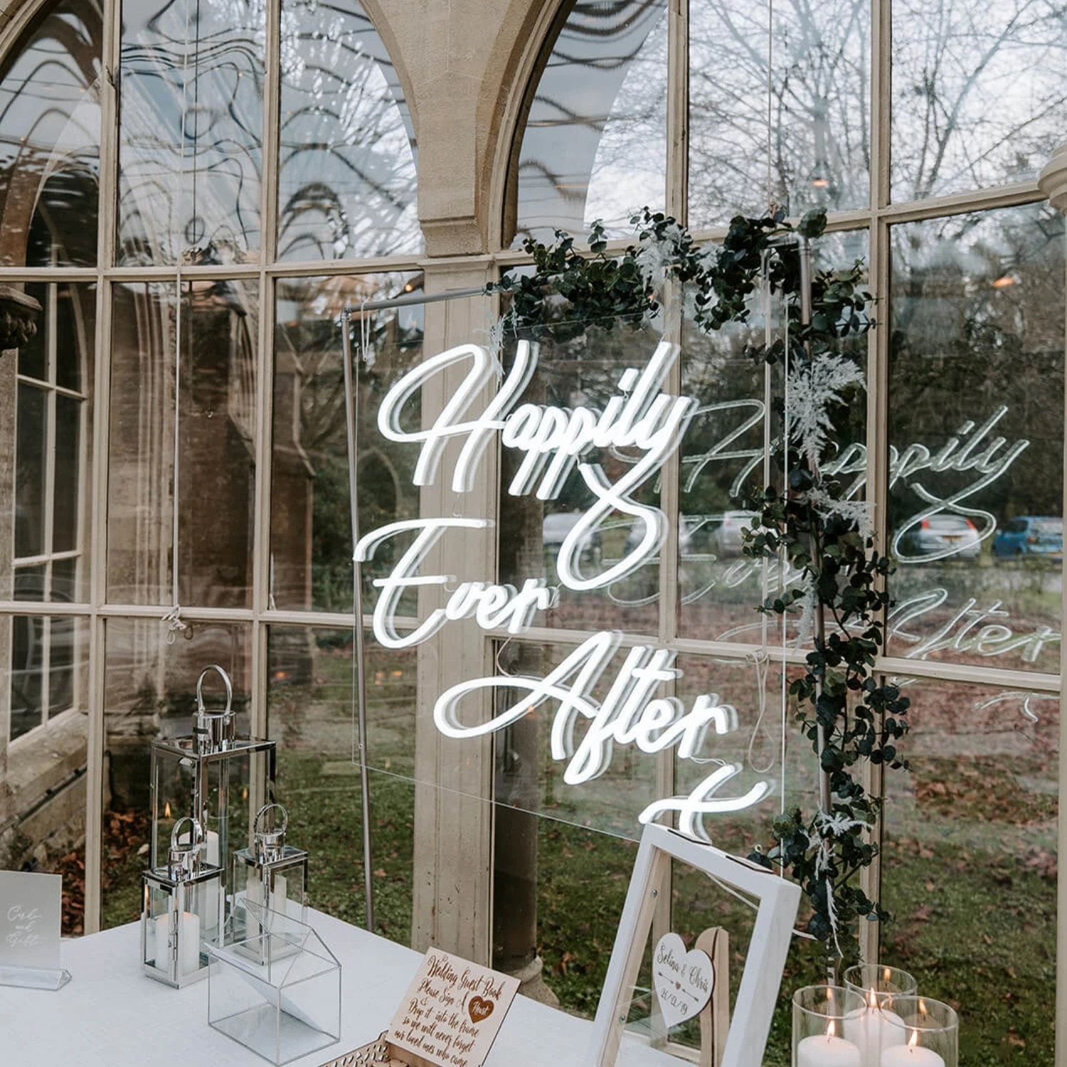 Happy Ever After Wedding Neon Led decorazione della scena del matrimonio Grand Perfect Design photography Memorial Hanging Wall arrangiation