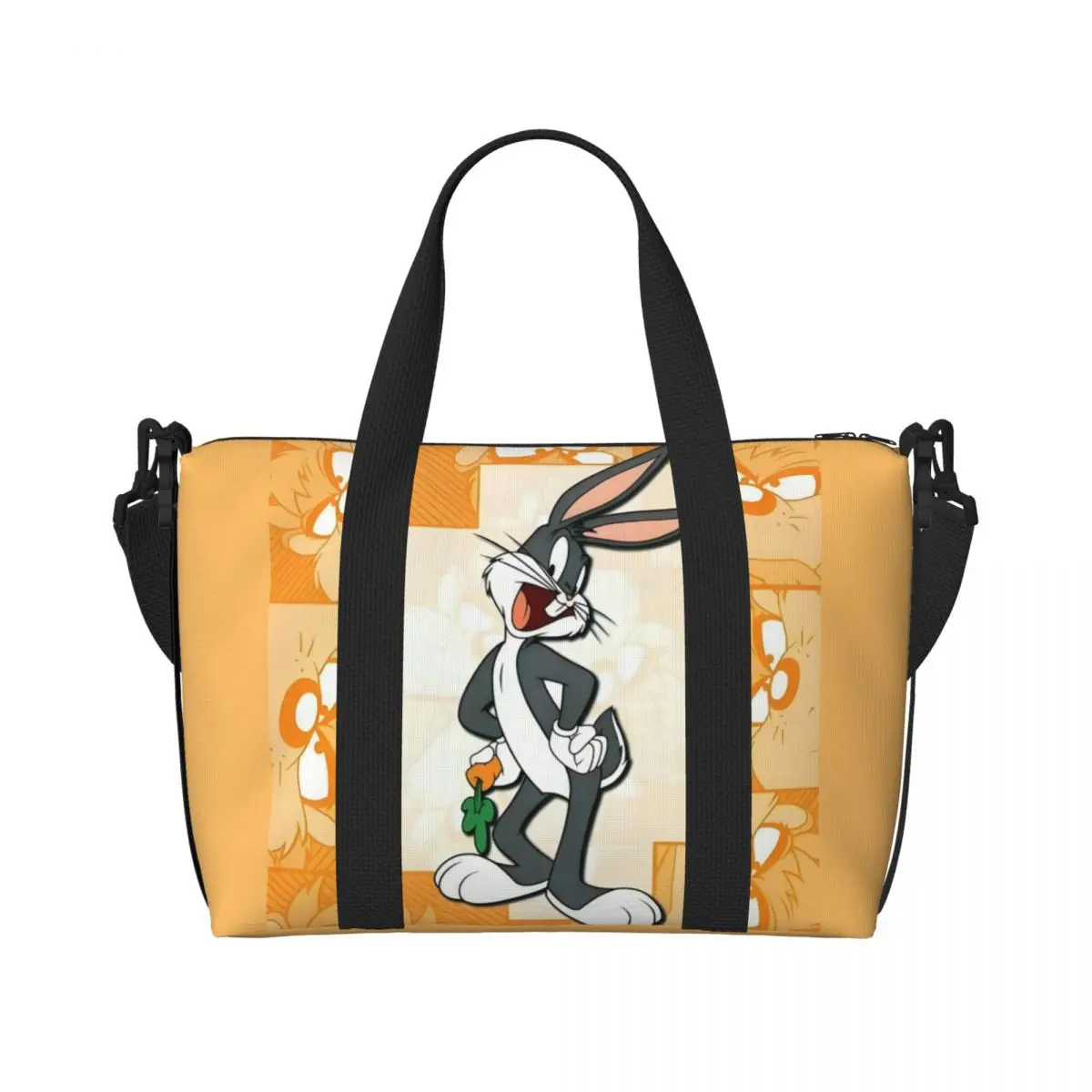 

Большая большая большая сумка B-Bugs B-Bunny, женская большая сумка с кроликом в стиле аниме, сумка-шоппер для спортзала, пляжная дорожная сумка