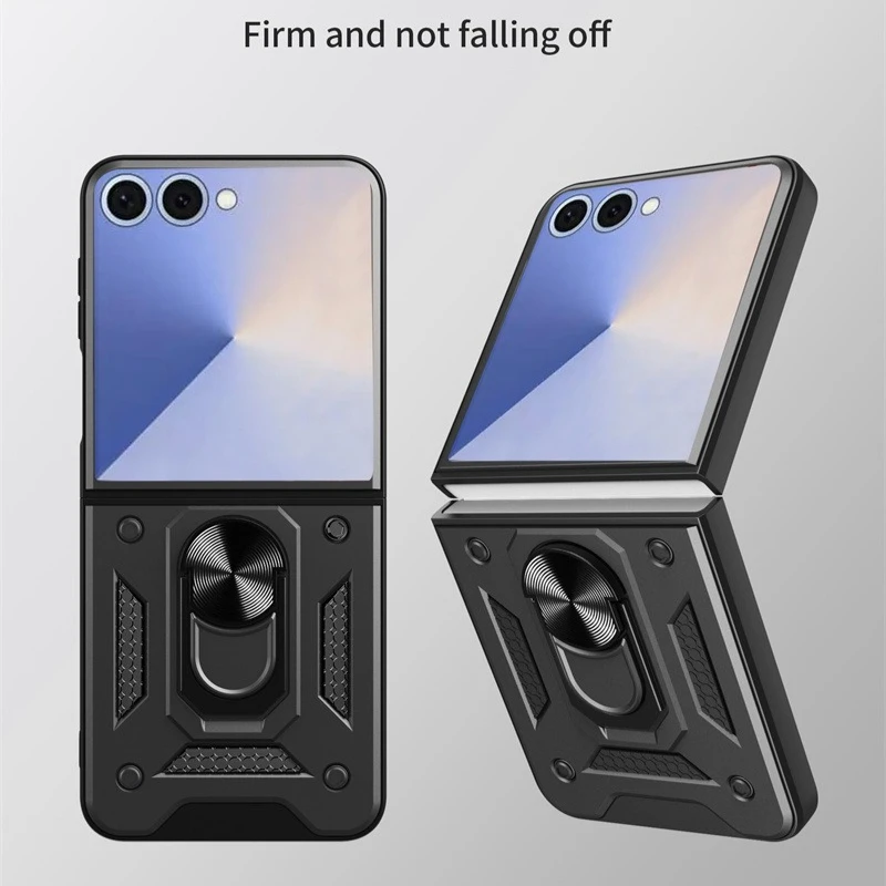 Armor Kickstand Case Voor Samsung Galaxy Z Flip 7 Z Flip7 FE 5G Beschermhoes Met Ring Magnetische houder Coque Fundas Capa