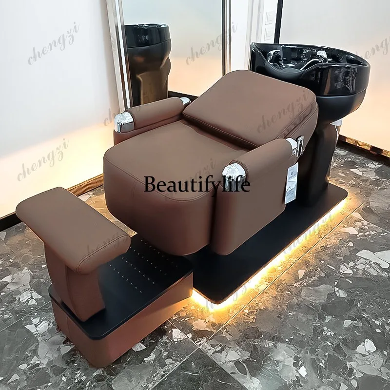 74 Hair Salon Barber Shop Shampoo Bed Hair Salon Flush Hair Salon Special Ceramic Basin Punch Bed