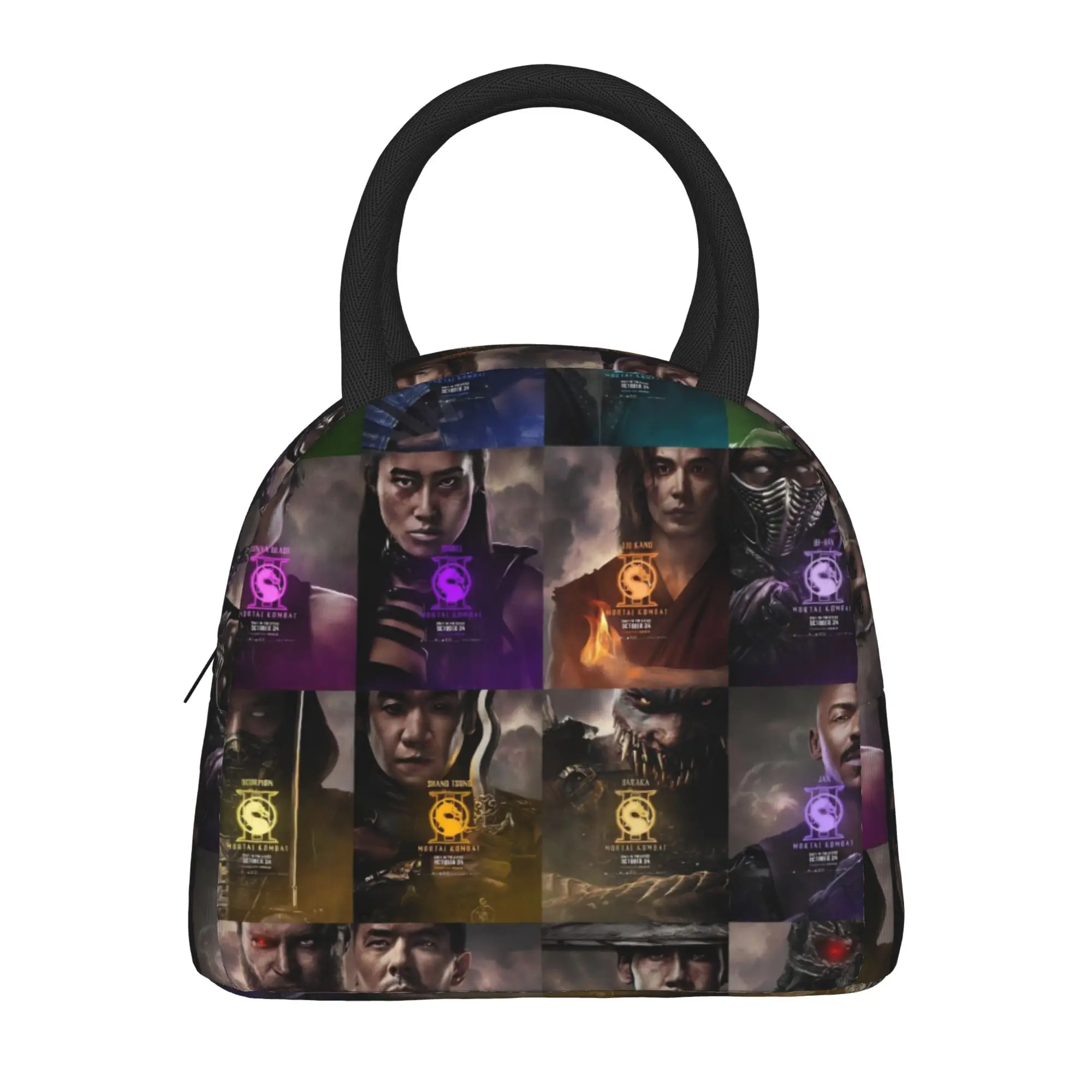 Mortal Kombat II Moive 2026 Bolsa térmica isolada para homens e mulheres, caixa de armazenamento de alimentos, caixa térmica portátil para piquenique