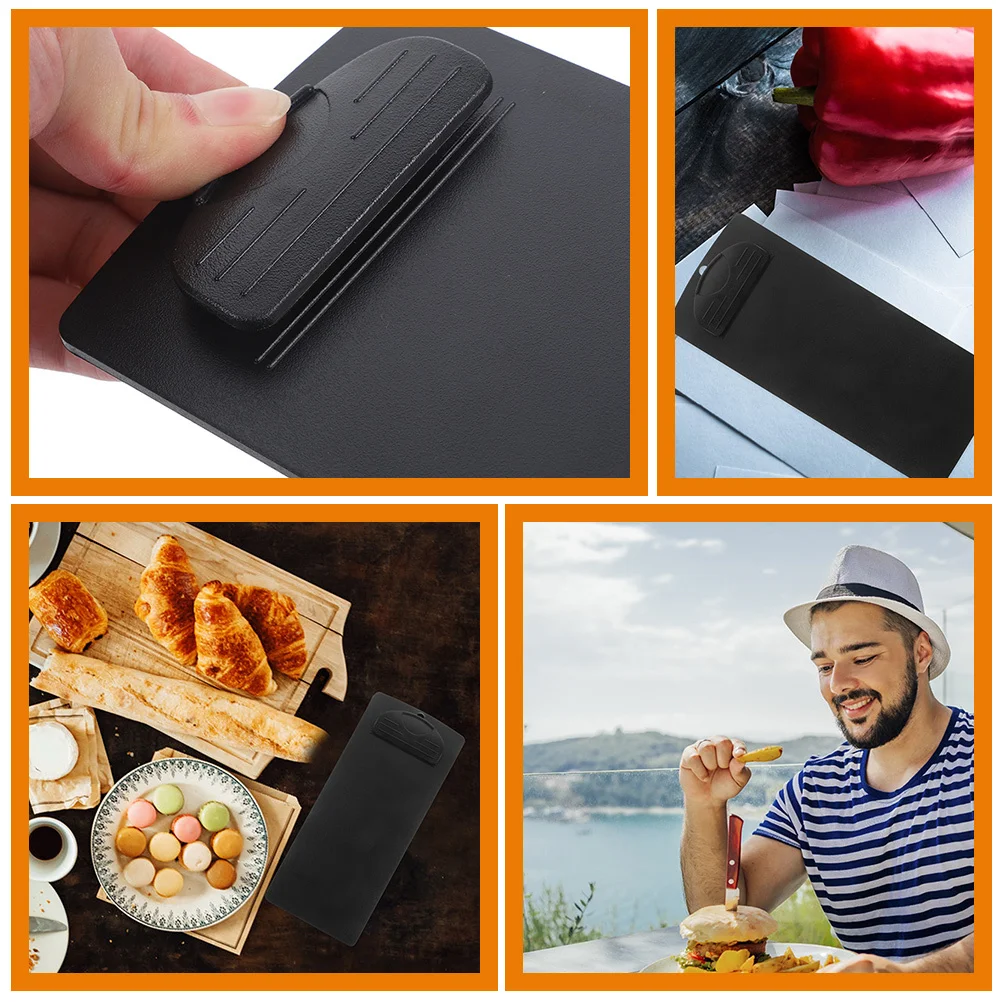 

3 шт., черный буфер обмена, портативная доска для письма, доска для офиса, студентов, купюр, меню, файл, зажим для документов, органайзер