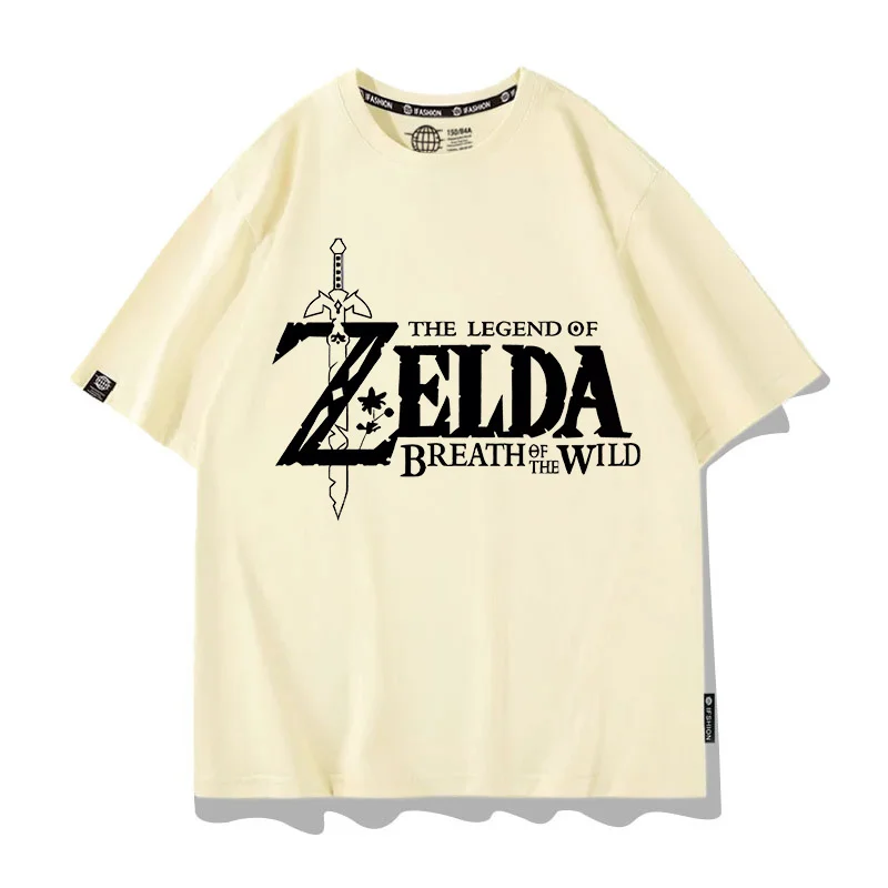 (Uniqlo)  Legend of Zelda short sleeve T-shirt tears game Men Cotton T-shirt Top Summer Women Cotton T-Shirt Men Clothing