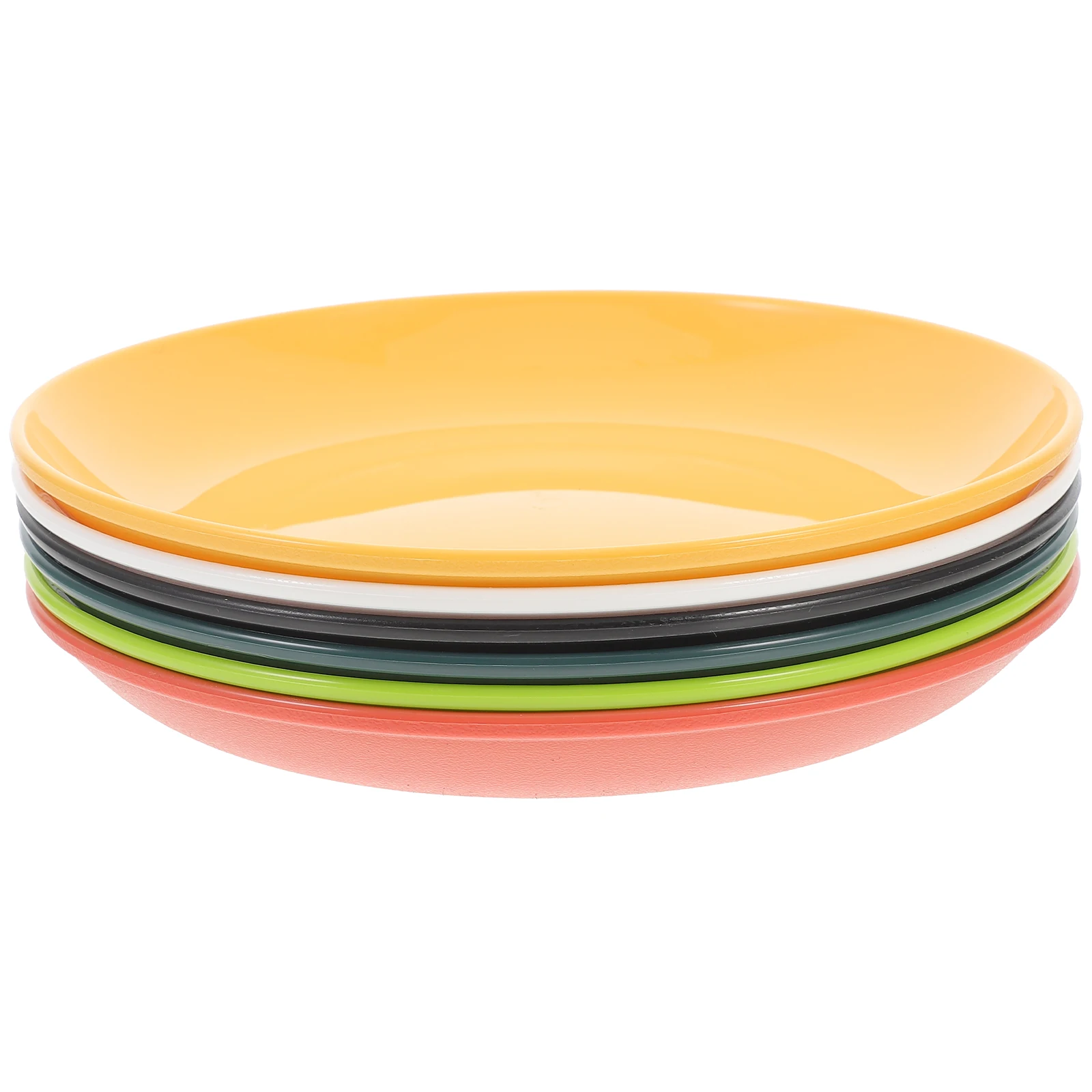 

6pcs Small Plates 8 Inch Pp Unbreakable Reusable Plastic Plates For Picnic Kids Lunch Snack Food Home Restaurant