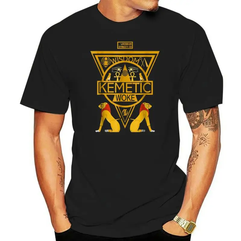 Kemetic Spirituality Ancient Egyptian Art T-shirt Men's High Quality Custom Printed Tops Hipster Tees