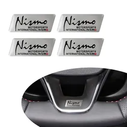 Emblema internacional para Nissan Nismo Motorsports, Car Styling, Wheel Console Central 3D Adesivo de Alumínio, Auto Decoração Interior