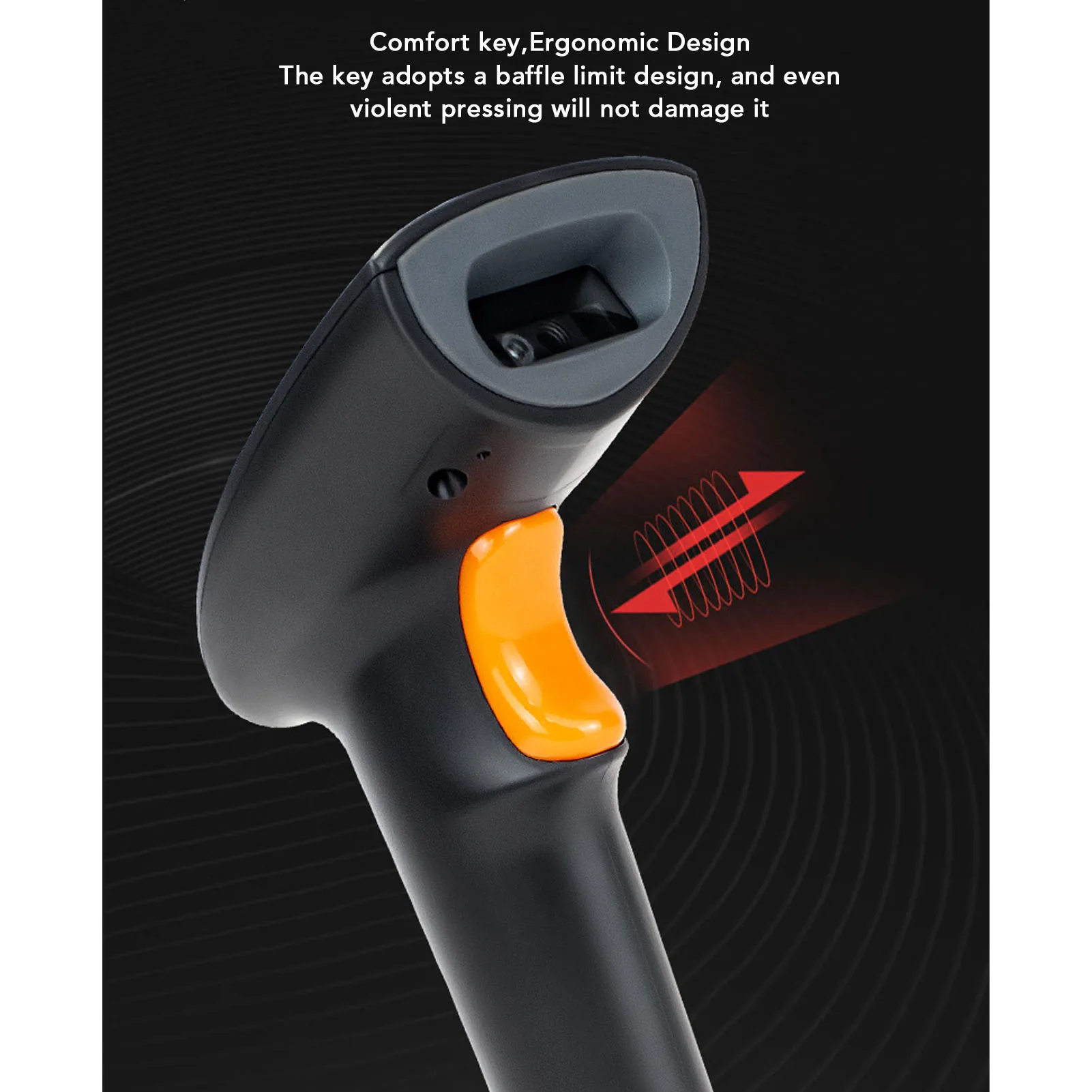 Scanner de código de barras 1D 2D 2.4G BT USB Leitor de código de barras Destop sem fio e com fio com suporte dobrável para supermercado de varejo