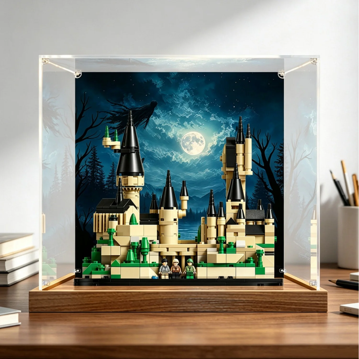 New 3mm Dustproof Display Box for Lego 40975 Mini Hogwarts Castle Model ShowCase Storage Box Home Decor(Lego Set not Included)