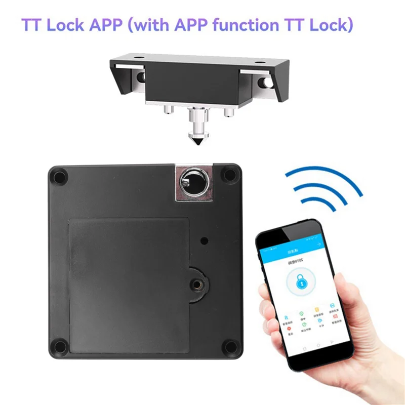 

AIAI 3X Smart Wood Door Lock Keyless Invisible Electronic Lock IC Card Ttlock App Unlock Cabinet Locker Furniture Drawer Lock