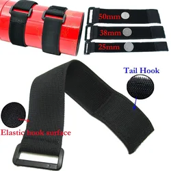 Customizable Highly Elastic Reverse Buckle Nylon Elastic Band Hook Loop Cable Ties липучки Straps Sticky Fastener Tape 벨크로