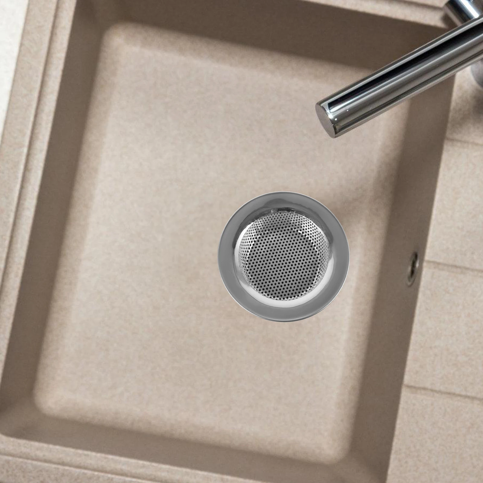 

1 set Kitchen Sink Drain Strainer Gasket Stoppers Stainless Steel Garbage Disposal Splash Guards Cover Plug Kit Flange Anti