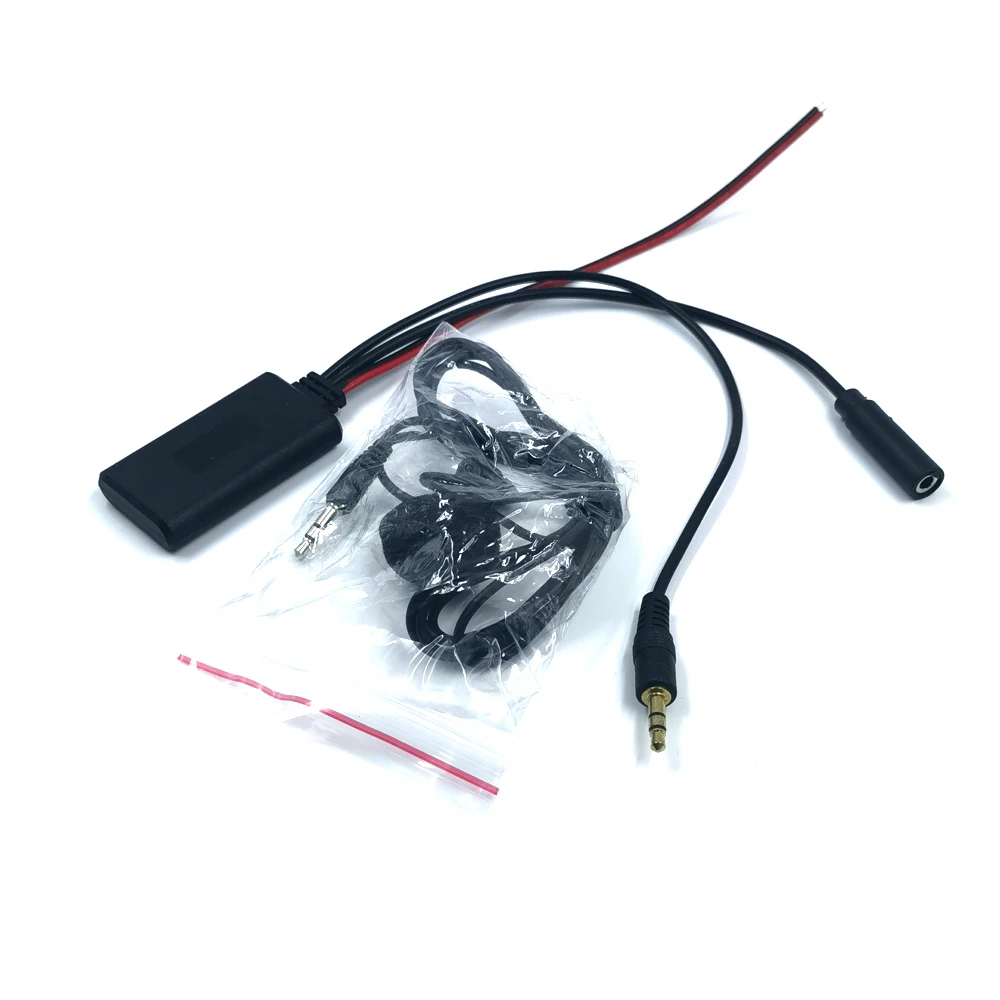 Biurlink Car Radio DIY BLUETOOTH AUX CABLE MICROPHONE ADAPTER CAR AUDIO EXTEND WIRING 3.5MM JACK CONNECTOR for FORD TOYOTA BENZ