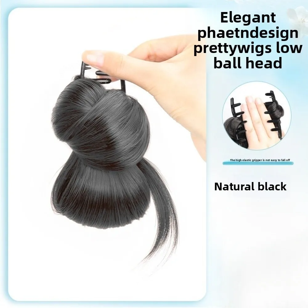 

Fashion Synthetic Hair Bun Claw Clip Fluffy Brown Wig Hair Clip Bun Head Wig Women