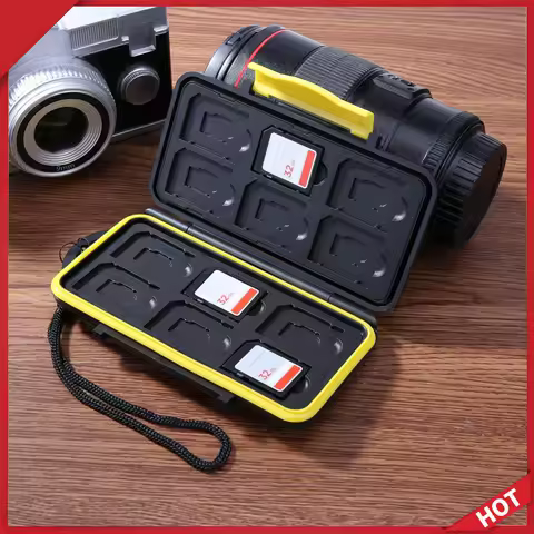 Multi-grid Saving Deposit Card Box Anti-Shock Waterproof Mini Memory Card Case Large Capacity Portable for ID Credit Card Holder