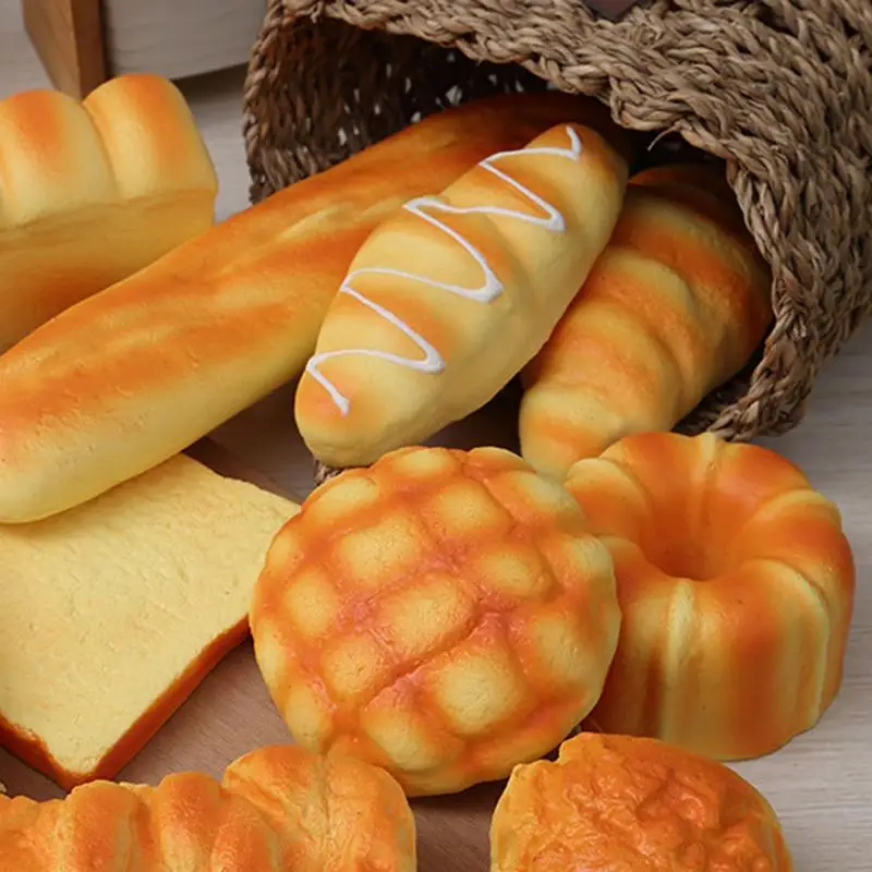 

Realistic Bread Loaf Stress Toy Slow Rebound Pinch Decompression Vent Toy Squishy Slow Rising food Pretend Play toy gift Kids