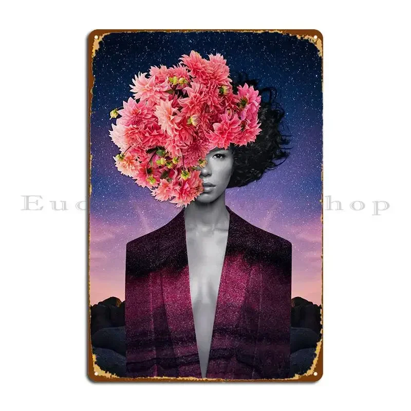 Flowers Fairy Metal Sign PaintingCustomized Cave Garage Wall Cave Tin Sign Poster