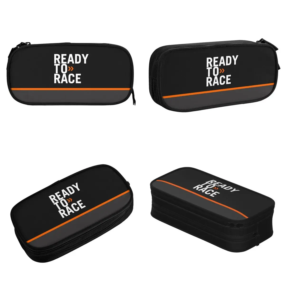 Ready To Race Enduro Cross Motocross Pencil Cases Pen Box Bag Student Large Storage School Supplies Gifts Pencil Box