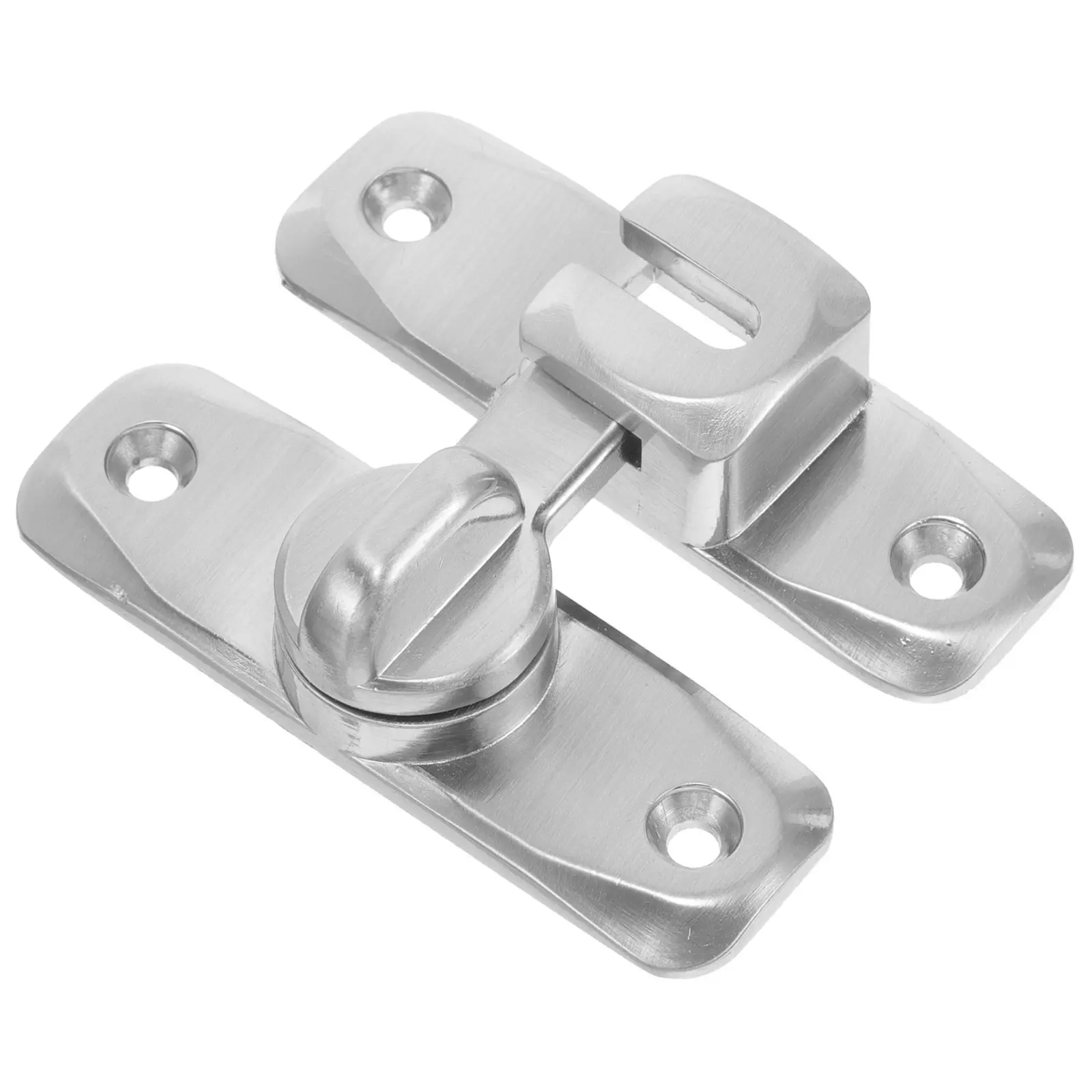 1Set Sturdy Zinc Alloy No-Drill Door Latch Lock for Garage Barn Sliding Doors Rust Resistant Sleek Design Safety Lock