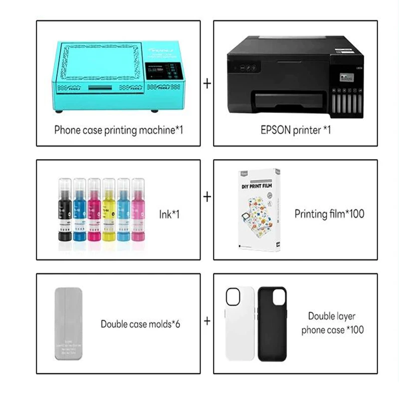

Принтер для чехлов TUOLI TL-X9 мобильный телефон, принтер для самостоятельного изготовления мобильных чехлов, сублимационная печать для iPhone Samung