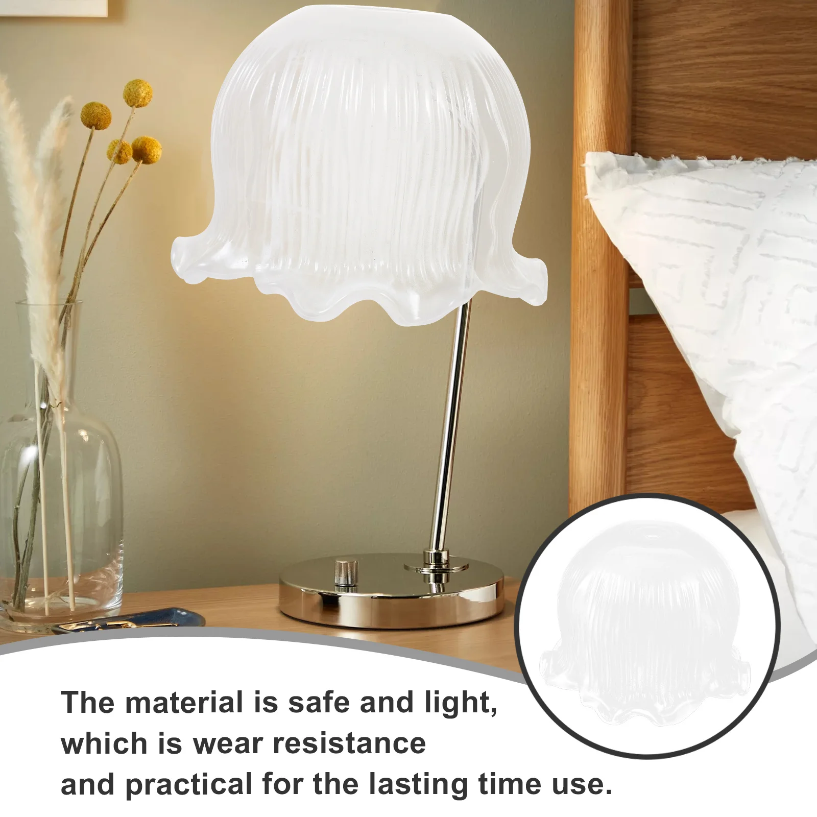 

Glass Lampshade Flower Shaped Table Light Cover Wall Pendant Chandelier Decorative Shade for Living Room Study Bar