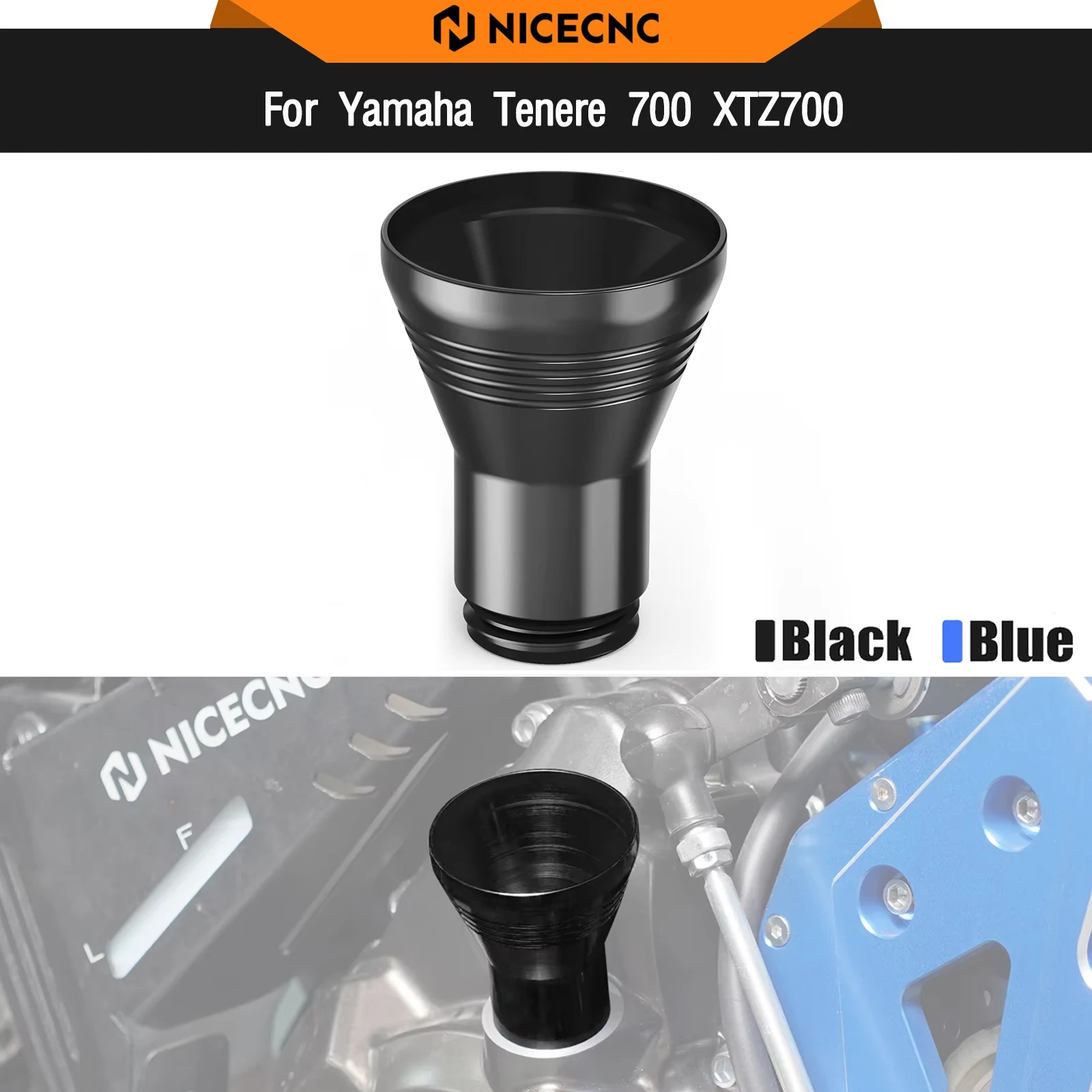 

For Yamaha Tenere 700 T7 XTZ700 2019-2024 Oil Filler Funnel Tenere700 T700 Rally Edition 2020-2024 TENERE 700 World Raid 2022