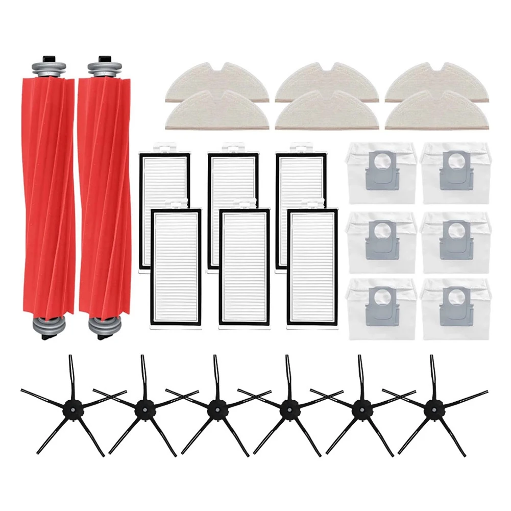 

【GARMENT】Robot Vacuum Cleaner Accessories- Main Side Brush Hepa Filter Mop Cloths Dust Bag For Roborock Q7 MAX+ /Q7+ Q7/T8