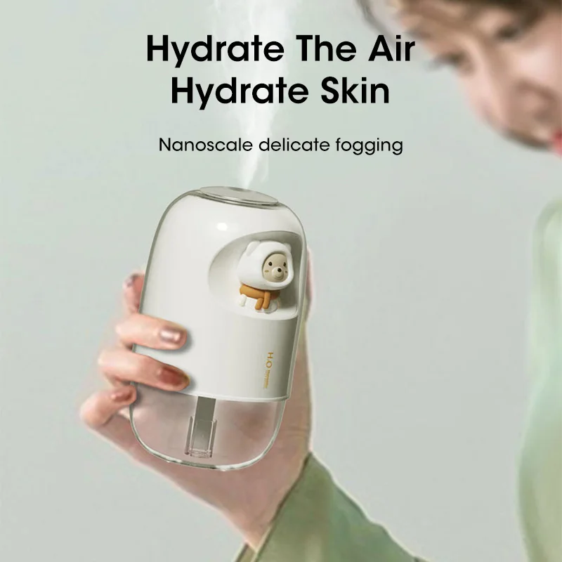 Mini humidificador USB, luz de ambiente para el hogar, silencioso y portátil, escritorio, aromaterapia pequeña, Linda mascota