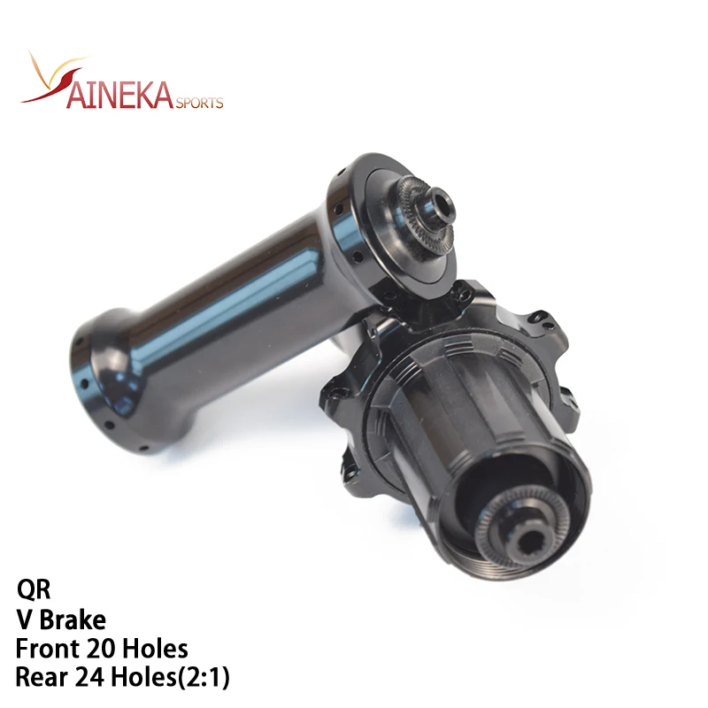 Aineka RS01 Road hub straight-pull Rim Brake QR Front 20 Holes, Rear 24Holes（2:1）