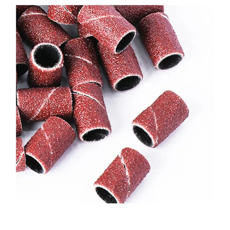 50/100Pcs Sanding Ring Drum 80#/120#/180# Sanding Band For Electric Mini Angle Grinder Sanding Mandrels Abrasive Manicure Tools