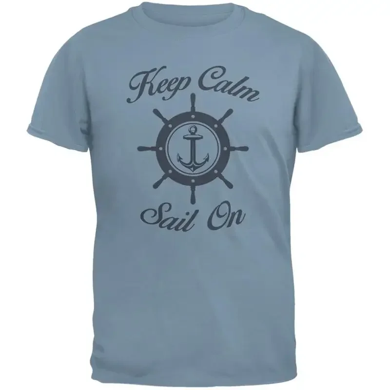 Sail On Stone Blue Adult T Shirt
