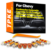 Indoor LED Light Kit For Chevy Avalanche Colorado Corvette S-10 Camaro Uplander Venture Sonic SS Spark Silverado Astro Car Bulbs
