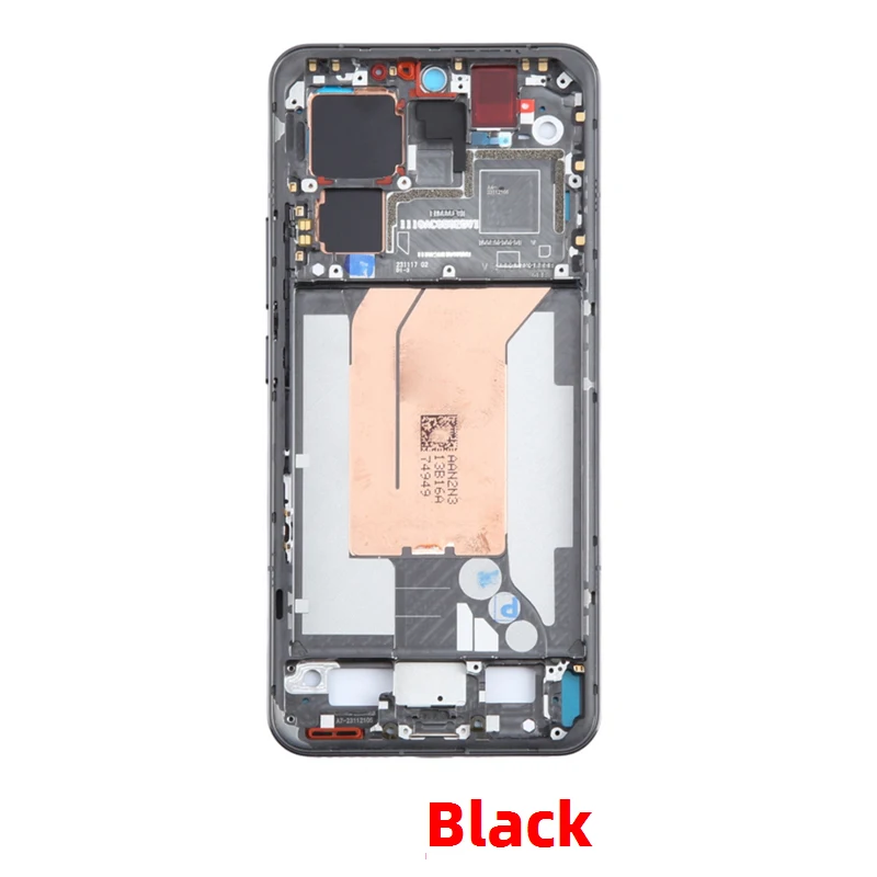 Quadro frontal lcd para xiaomi 14 pro, moldura intermediária + botões laterais mi14 pro, peças de reparo