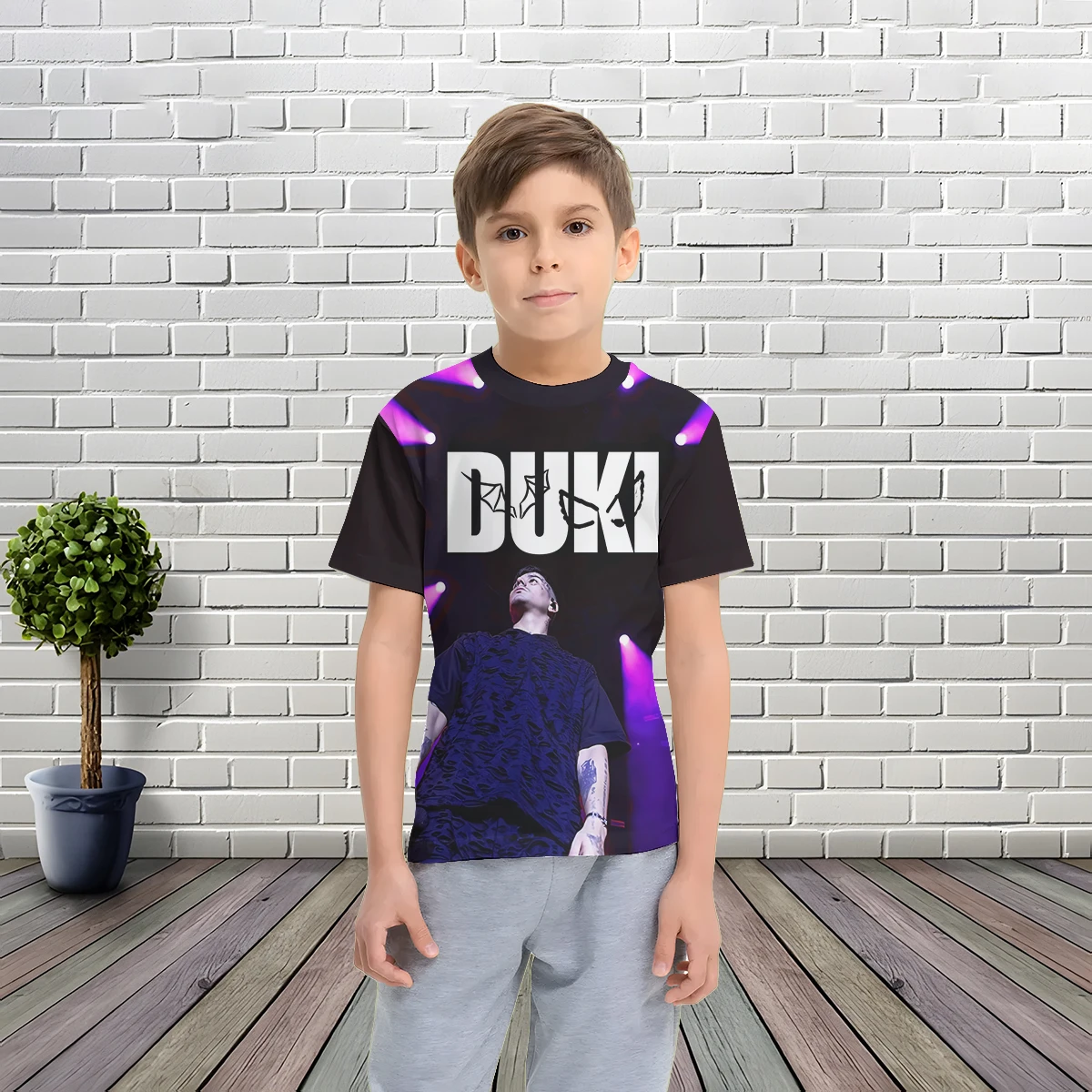 Dukis-Rapper 3D Print Baby Clothing 5 to 14 Years Male Outdoor Clothes for Children Boy Girl Child T-Shirt Top Shirts