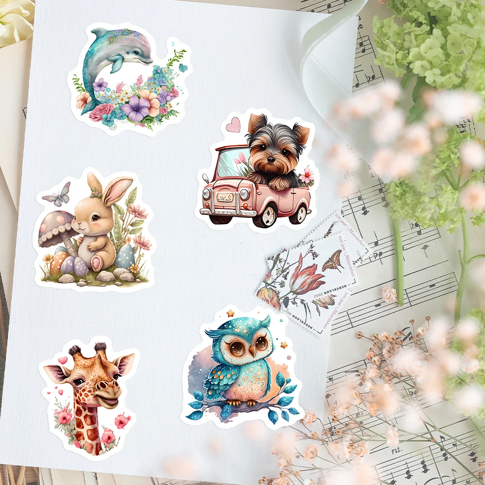 Cute Aesthetic Animal Stickers - Kids Toys Laptop 评论和价格