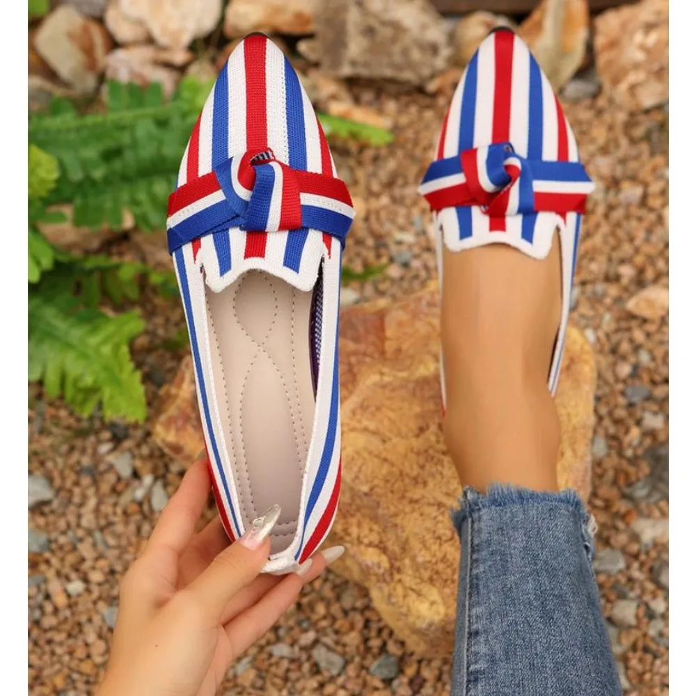 

Women's Summer New Fashion Elastic Strap Designer Comfortable Non-Slip Flat Shoes for Daily Outing Casual Low-top Shoes