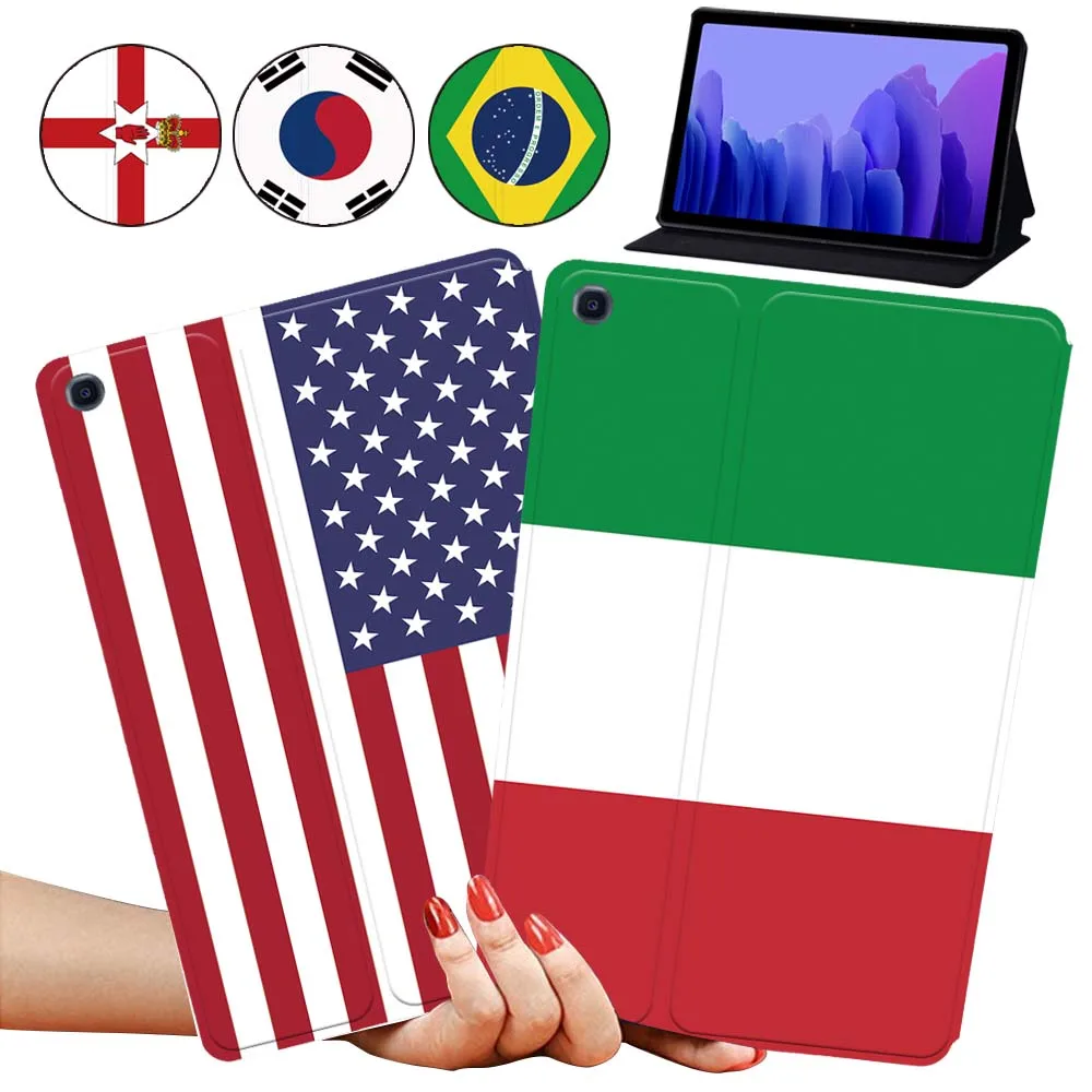 

For Samsung Galaxy TAB A8/A7 10.4/ A 10.5/ A 9.7/A6 Flag Series Tablet Case - Dust-proof Quality Leather Flip Tablet Cover Case