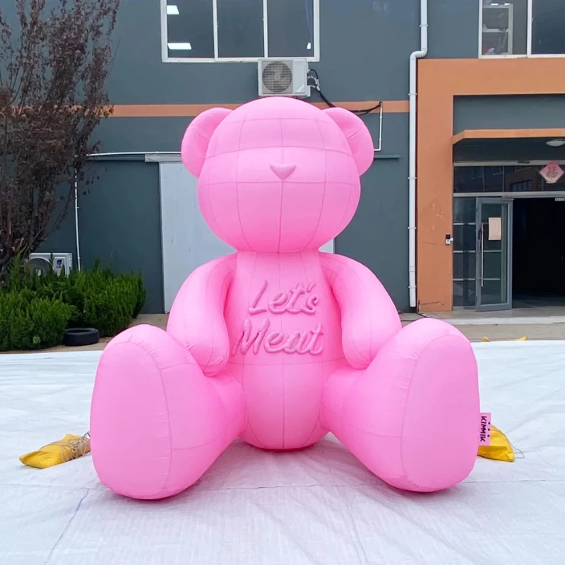 Aviation out-of-home advertising inflatable pink giant airtight inflatable cartoon bear inflatable custom mascot