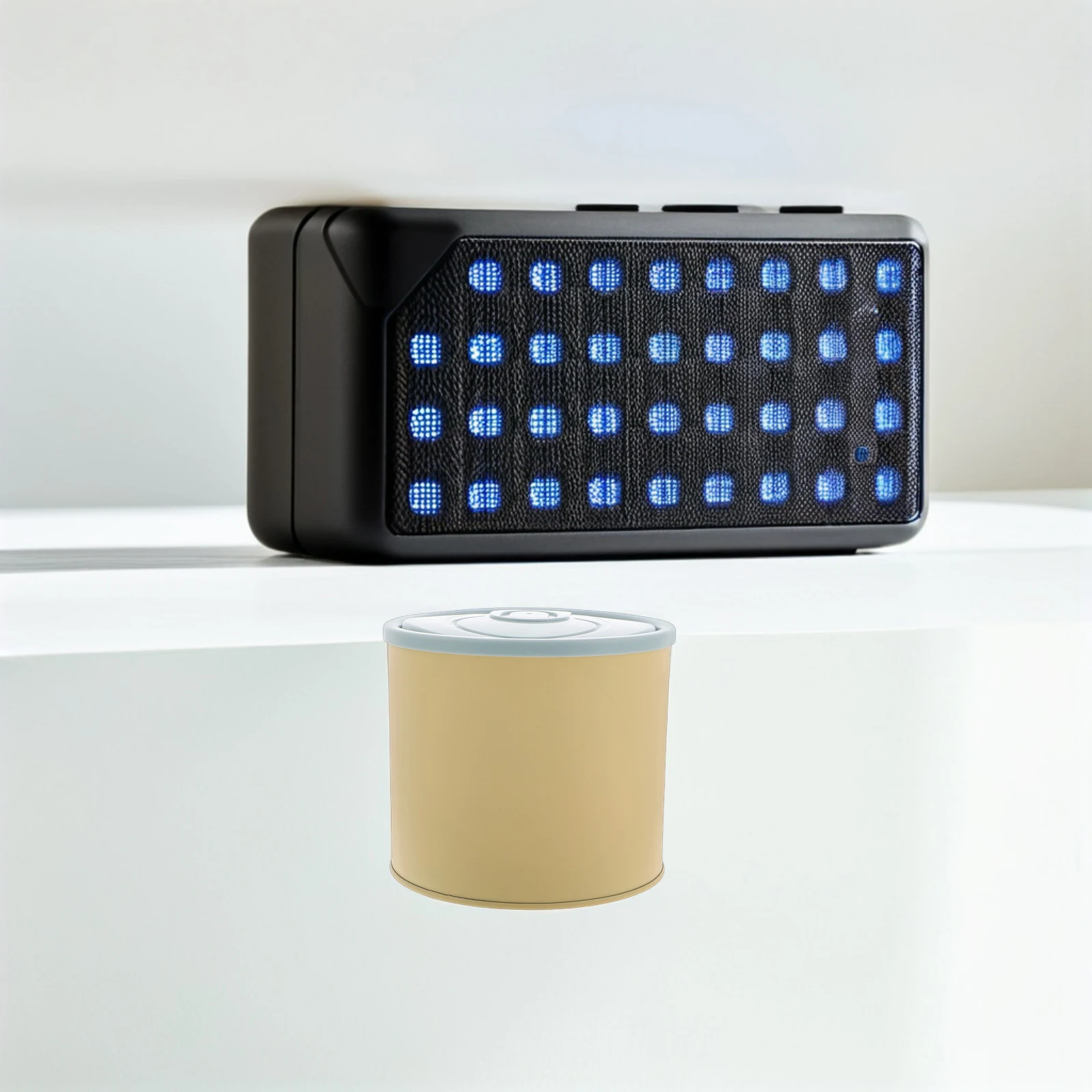 

Mini Desktop Trash Can Stainless Steel Spring Lid Small Trash Bin for Office Desk Car Bedroom Countertop Garbage Can