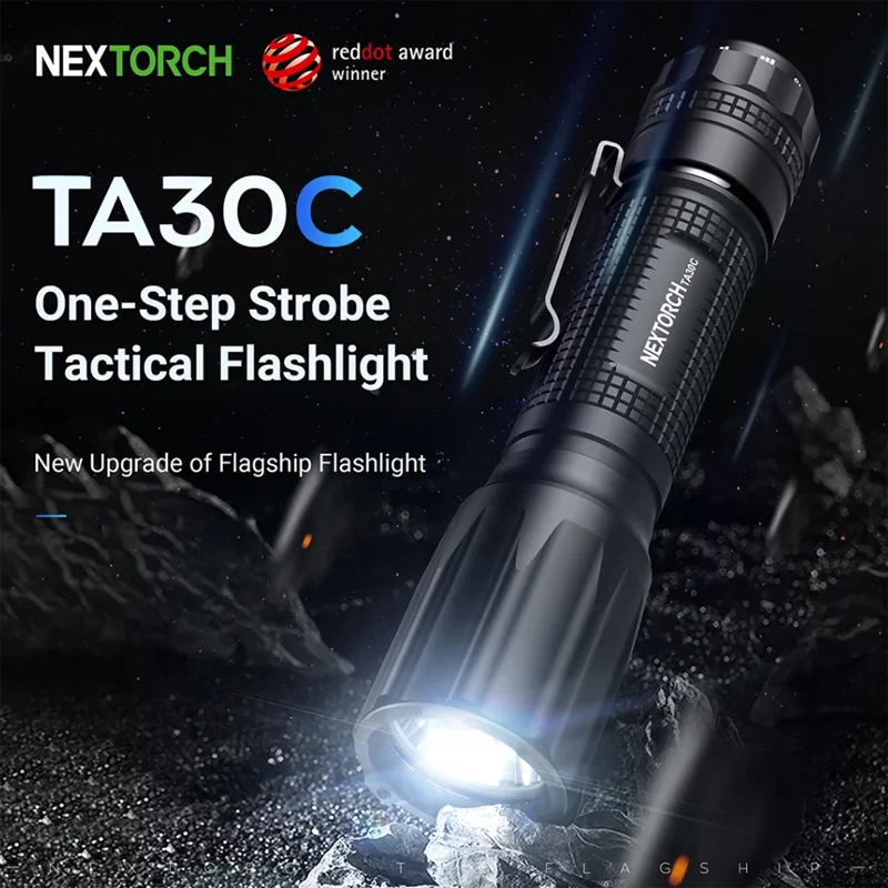 Nextorch TA30C 1600 Lumen LEDFlashlight with Flashlight Case V51 V5,USBc Rechargeable IPX8 Waterproof Tactical Duty Torch Light