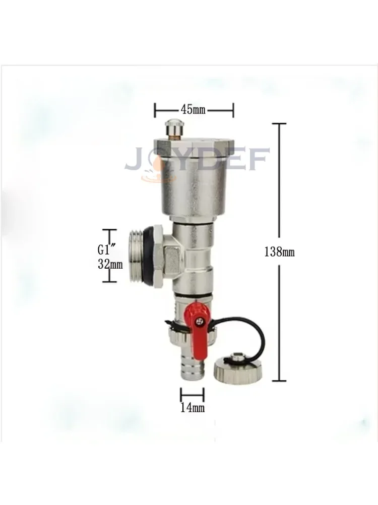 Ein Satz/dn25 Messing endteil mit Entlüftung ventil, Ablass ventil