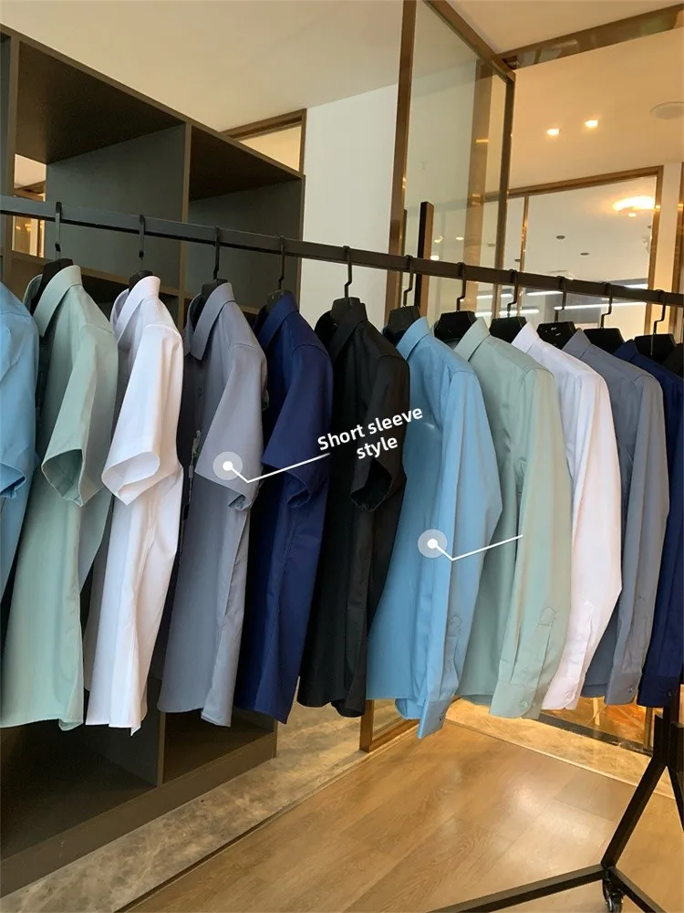 

Роскошный без железа! Тысячауровневое бамбуковое волокно Весна Лето Busin Casual Smooth ort Sve Long Sve irt